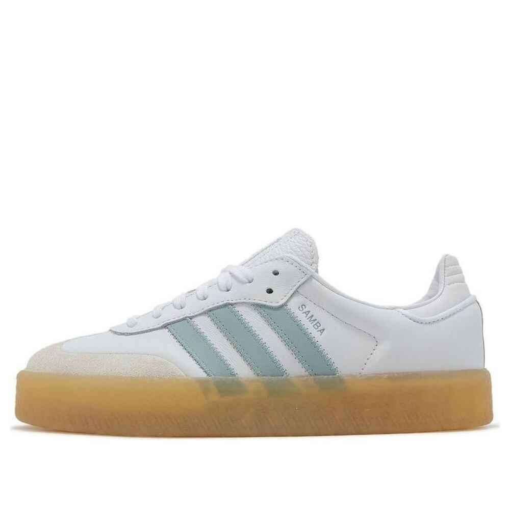 ADIDAS ORIGINALS WOMEN'S 9.5 SAMBAE WHITE WONDER BLUE JP5609 NWT - Picture 2 of 6